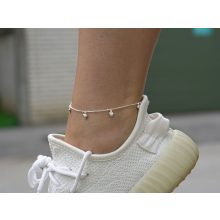 Bokalánc, ezüst, tömör szivecske