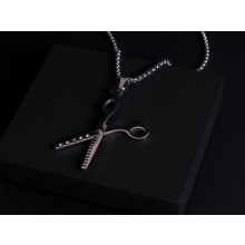 Medál, barber olló 