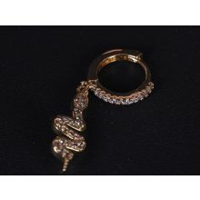 Fül piercing, köves kígyó 2 színben