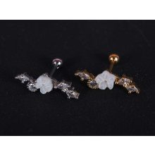 Fül piercing, virág levelekkel 2 féle színben