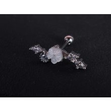 Fül piercing, virág levelekkel 2 féle színben