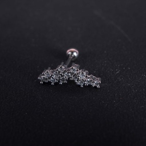 Fül piercing, köves ág 2 féle színben