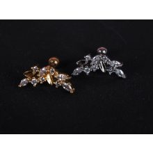 Fül piercing, virágos ág 2 féle színben