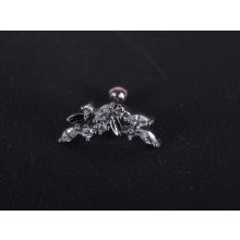 Fül piercing, virágos ág 2 féle színben