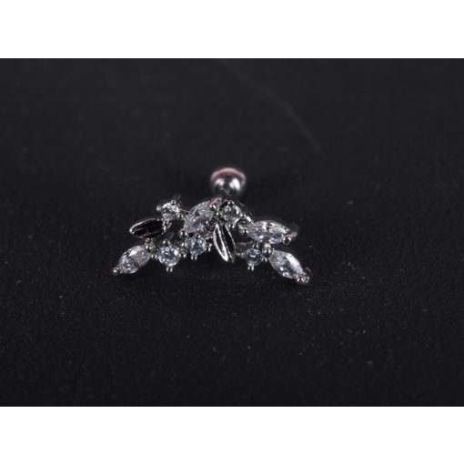 Fül piercing, virágos ág 2 féle színben