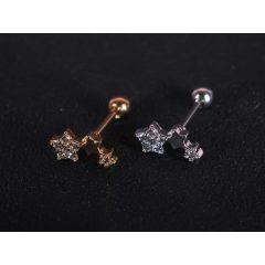 Fül piercing, csillag trió 2 féle színben