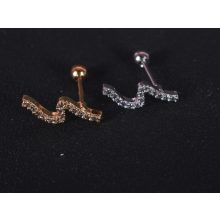 Fül piercing, köves hullám 2 féle színben