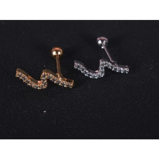 Fül piercing, köves hullám 2 féle színben - wearing ékszer w
