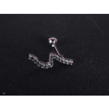 Fül piercing, köves hullám 2 féle színben