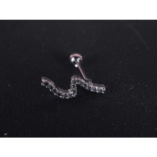 Fül piercing, köves hullám 2 féle színben