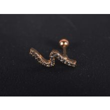 Fül piercing, köves hullám 2 féle színben