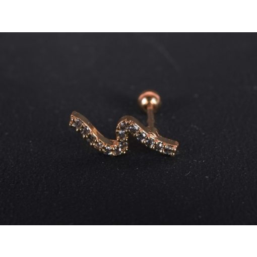 Fül piercing, köves hullám 2 féle színben