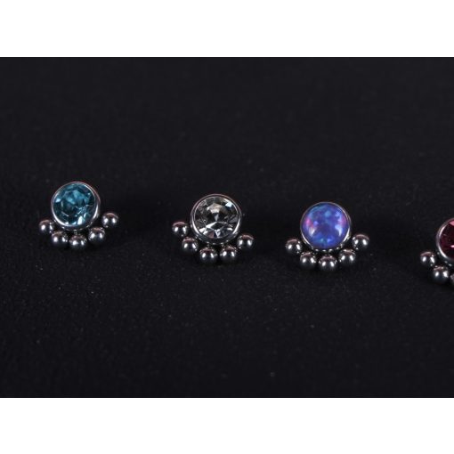 Microdermal, titánium pöttyök kővel 4 színben