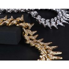 Nyaklánc, fél tüske lánccal 25 mm, 2 színben