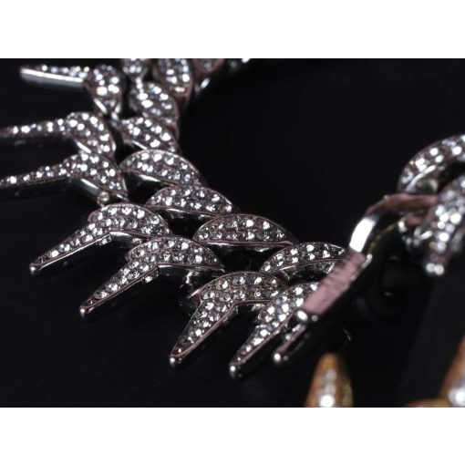 Nyaklánc, fél tüske lánccal 25 mm, 2 színben