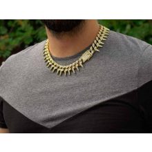 Nyaklánc, fél tüske lánccal 25 mm, 2 színben