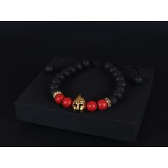 Karkötő, lávakő gyöngy, warrior