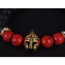 Karkötő, lávakő gyöngy, warrior