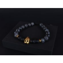 Karkötő, lávakő gyöngy, warrior