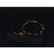 Karkötő, gyöngy, tigrisszem szett