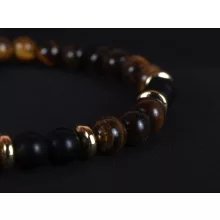 Karkötő, gyöngy, tigrisszem szett