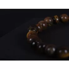 Karkötő, gyöngy, tigrisszem szett