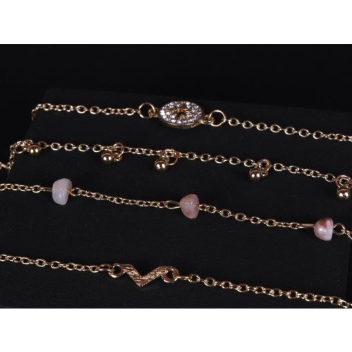 Karkötő szett arany színű, 6 db-os, karpereccel