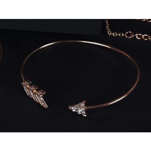 Karkötő szett arany színű, 6 db-os, karpereccel