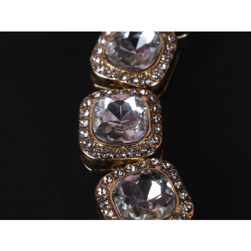 Nyaklánc, karkötő szett, tennis 12 mm arany színben