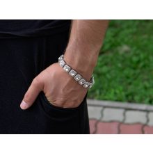 Nyaklánc,karkötő szett, tennis 12 mm ezüst színben