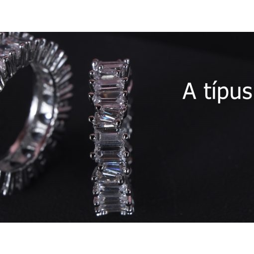 Gyűrű, extra köves, hangsúlyos karika 2 féle