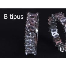 Gyűrű, extra köves, hangsúlyos karika 2 féle