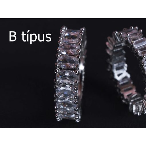 Gyűrű, extra köves, hangsúlyos karika 2 féle