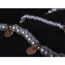 Nyaklánc, gyöngy és arany kapoccsal