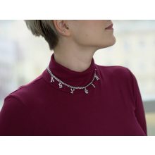 Nyaklánc, choker ezüst köves babygirl