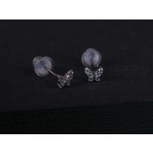 Fülbevaló, pici köves pillangó