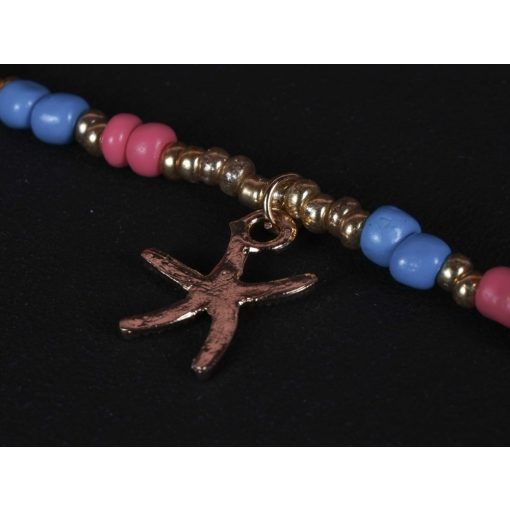 Nyaklánc, szines gyöngyök és csillag