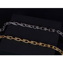 Nyaklánc, U alakú láncszemekkel 2 színben