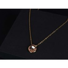 Nyaklánc, szabálytalan kör arany színben