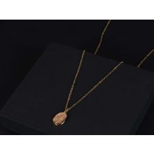 Nyaklánc, ovális medállal arany színben