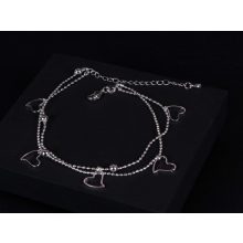 Bokalánc, ezüst, csillagos és szivecskés 2 típusban