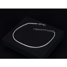 Bokalánc, ezüst, csillogó kígyólánc