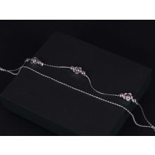 Bokalánc, ezüst, virág és gömb