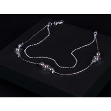 Bokalánc, ezüst, virág és gömb