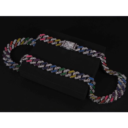 Full Iced out prong miami colourful