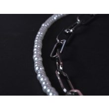 Nyaklánc, 2 soros gyöngy és lánc