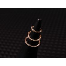 Oldalán sor köves karika piercing két színben