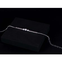 Bokalánc, ezüst, sok gömbös