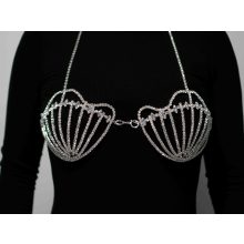 Testlánc, ezüst színű Ariel melldísz