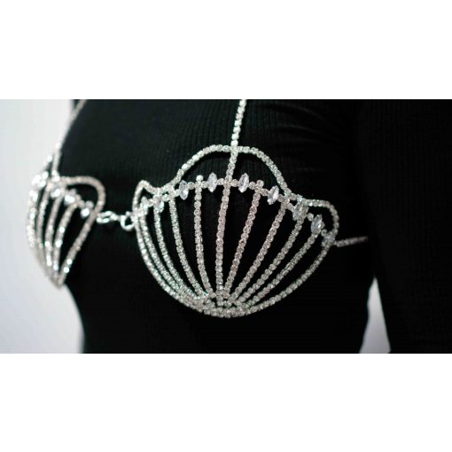 Testlánc, ezüst színű Ariel melldísz